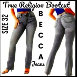 NWT True Religion Becca Bootcut Gray Denim Jeans Limited Edition 🆕🆕👖
